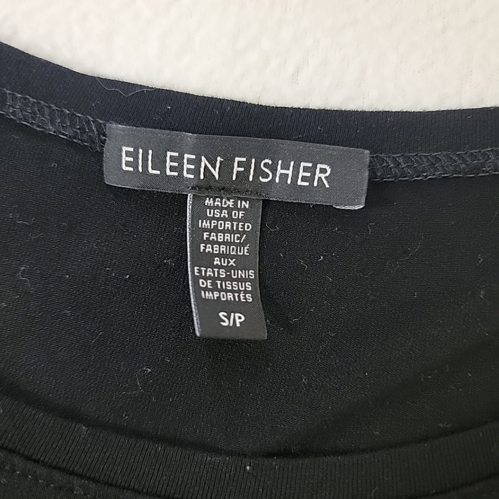 Eileen Fisher Women's Black Long Sleeve Pullover Top, S - Picture 5 of 8